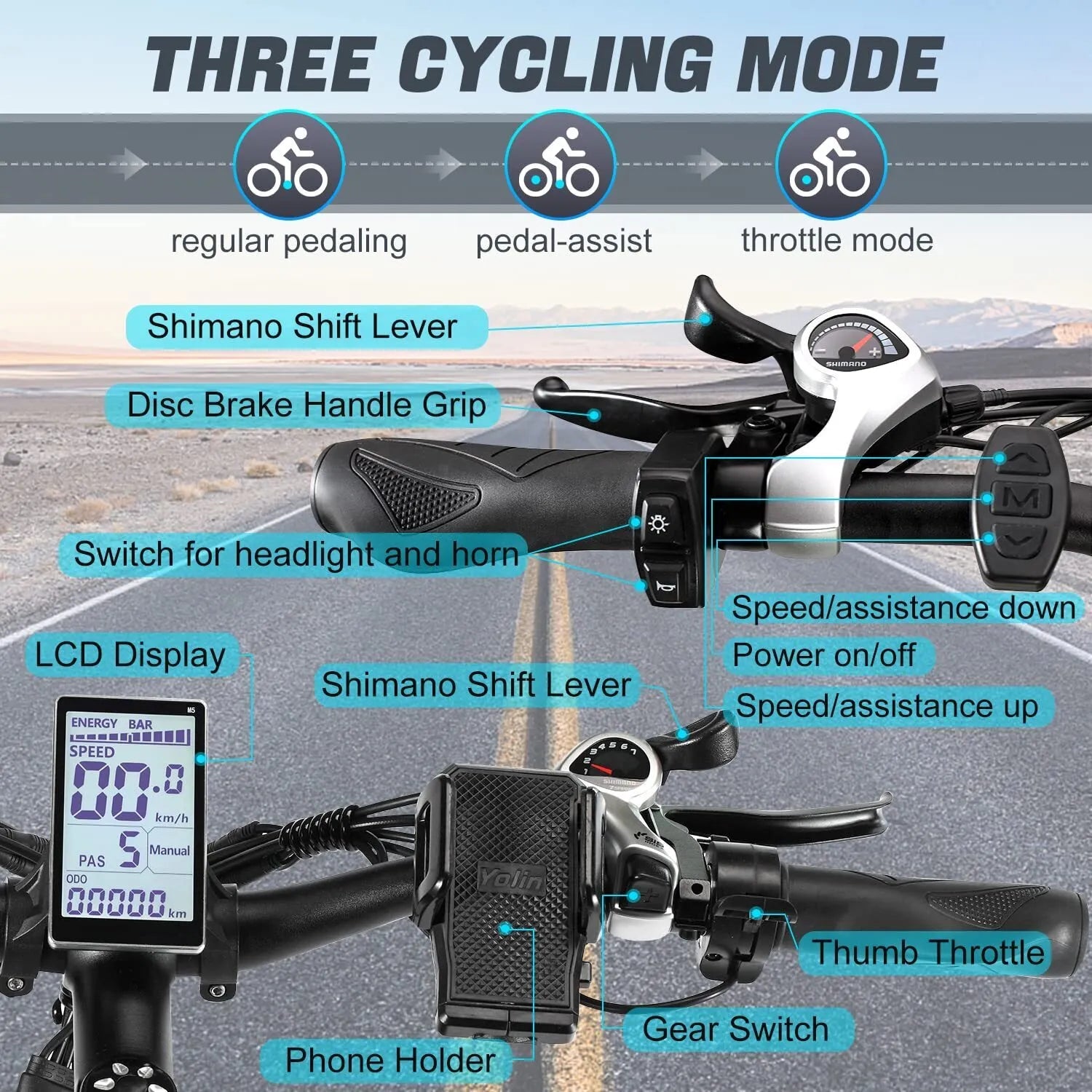Electric Fat Tyre Blke – Removable 48V 17.5Ah Battery, Up to 56 km/h