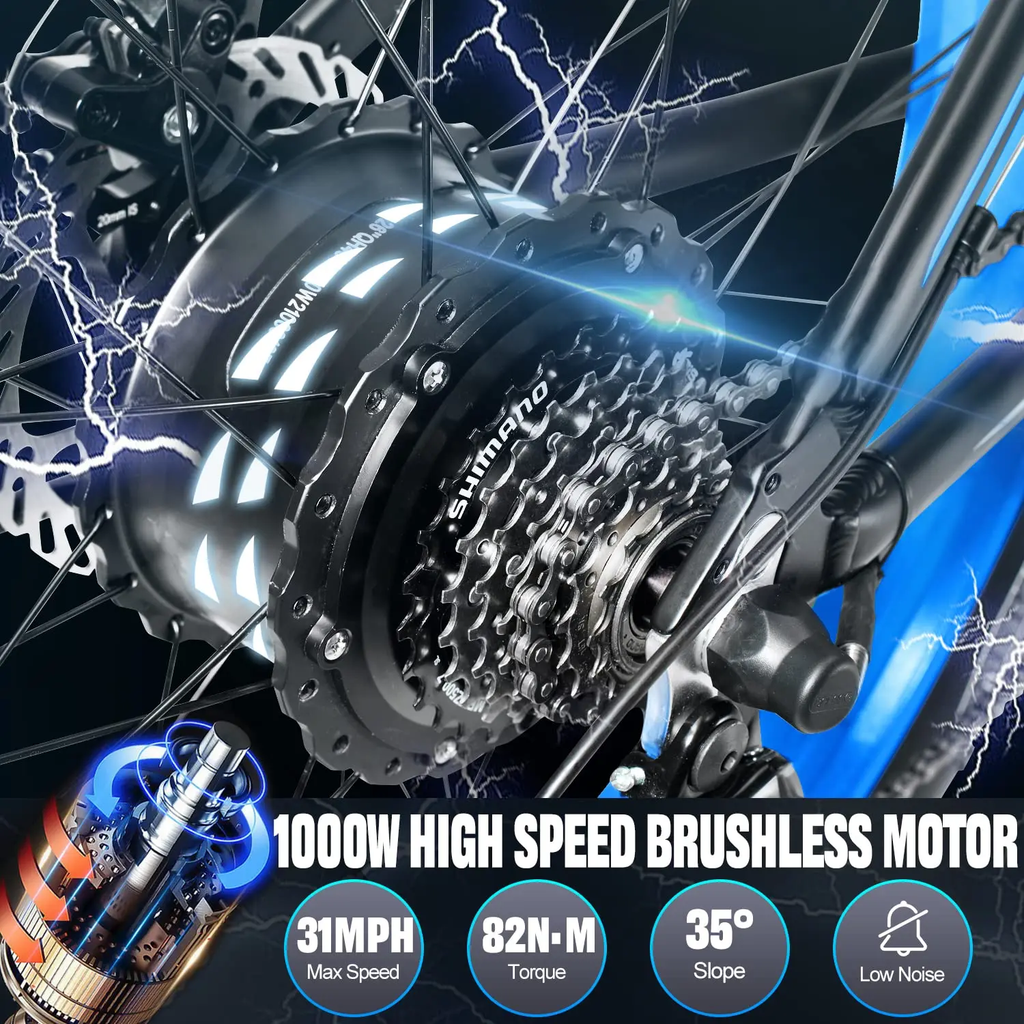 Electric Fat Tyre Blke – Removable 48V 17.5Ah Battery, Up to 56 km/h